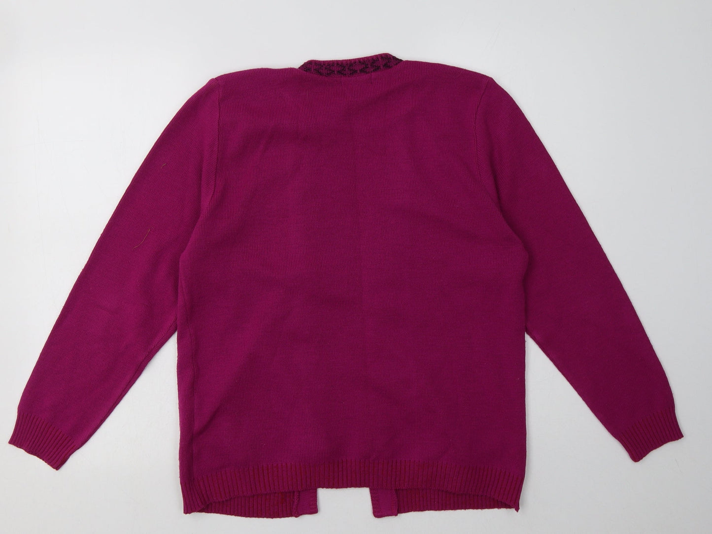 Glimpse Design Womens Purple Geometric Acrylic Pullover Sweatshirt Size M  Pullover