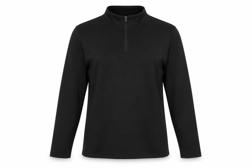 PRETTYLITTLETHING Womens Black  Polyester Henley Sweatshirt Size M