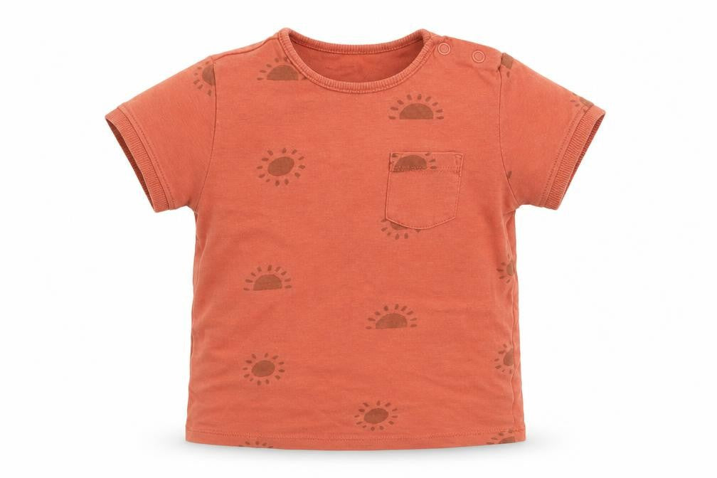 TU Boys Orange  Cotton Basic T-Shirt Size 12-18 Months Round Neck