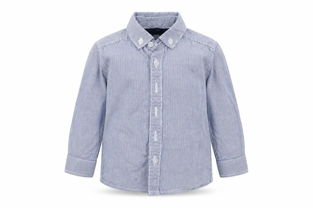 Mini Rebel Boys Blue  Cotton Basic Button-Up Size 12-18 Months Collared