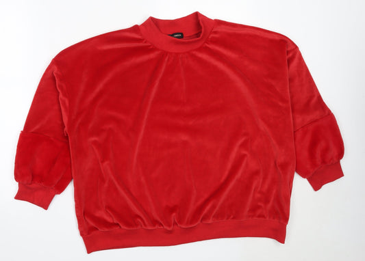 QED London Womens Red  Polyester Pullover Sweatshirt Size L