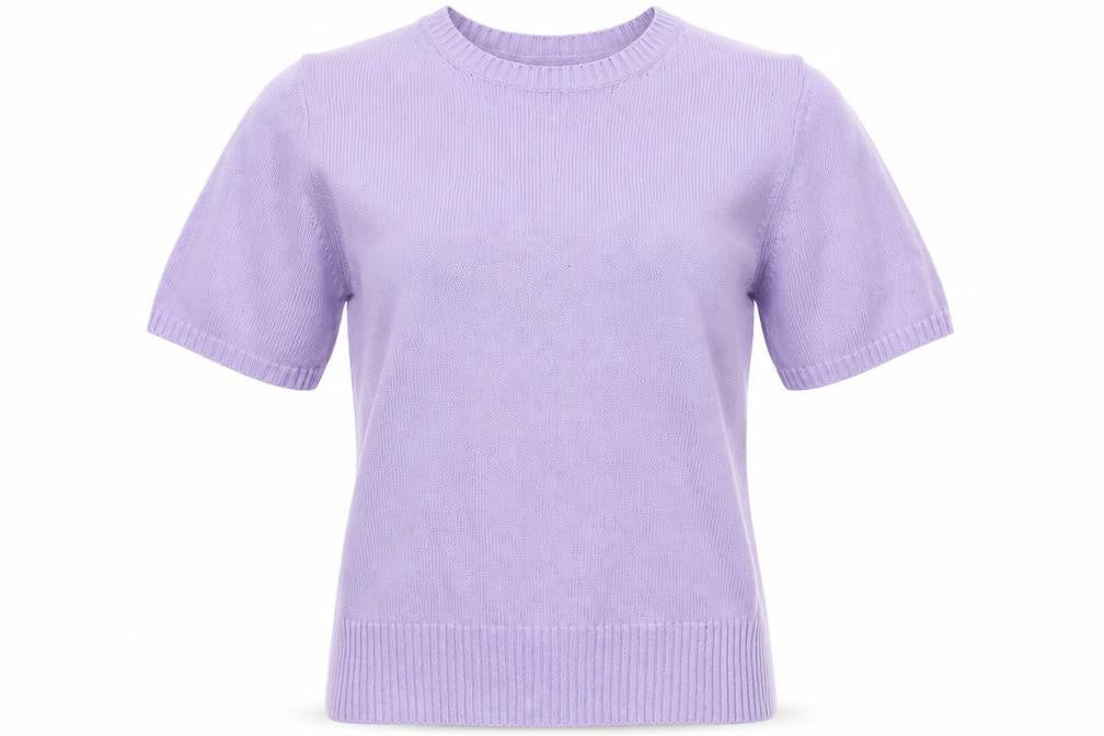 Stature Womens Purple Round Neck  Cotton Pullover Jumper Size 14