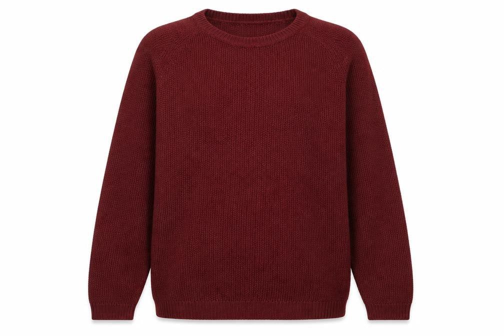 H&M Mens Red Round Neck  Acrylic Pullover Jumper Size S