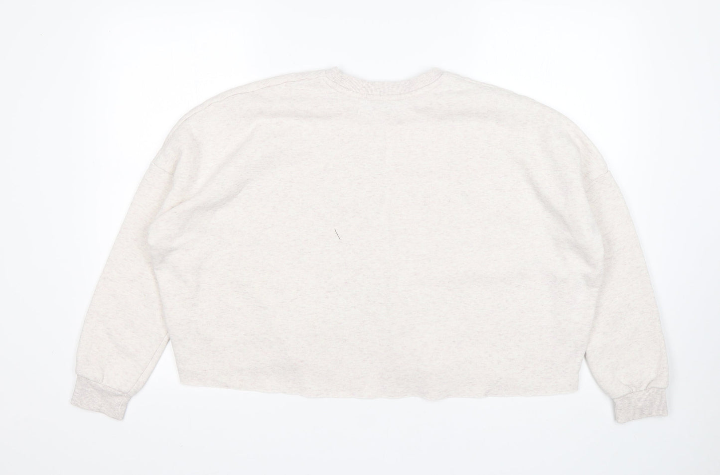 Primark Womens Beige  Cotton Pullover Sweatshirt Size M