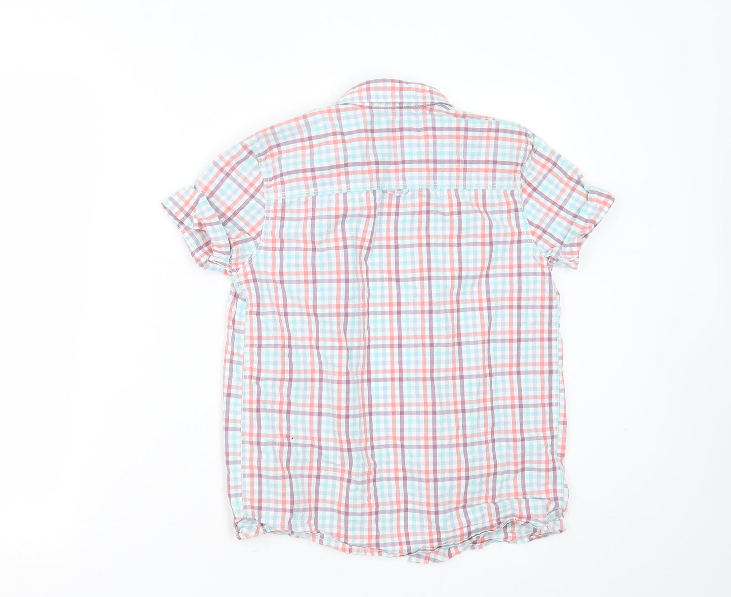 NEXT Boys Multicoloured Check Cotton Basic Button-Up Size 10 Years Collared Button