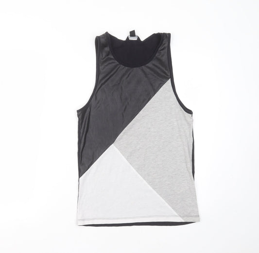 Cedar Wood State Mens Grey Colourblock Cotton  T-Shirt Size XS Round Neck
