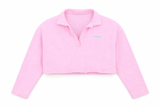 Boohoo Womens Pink  Polyester Pullover Sweatshirt Size 10   - cropped