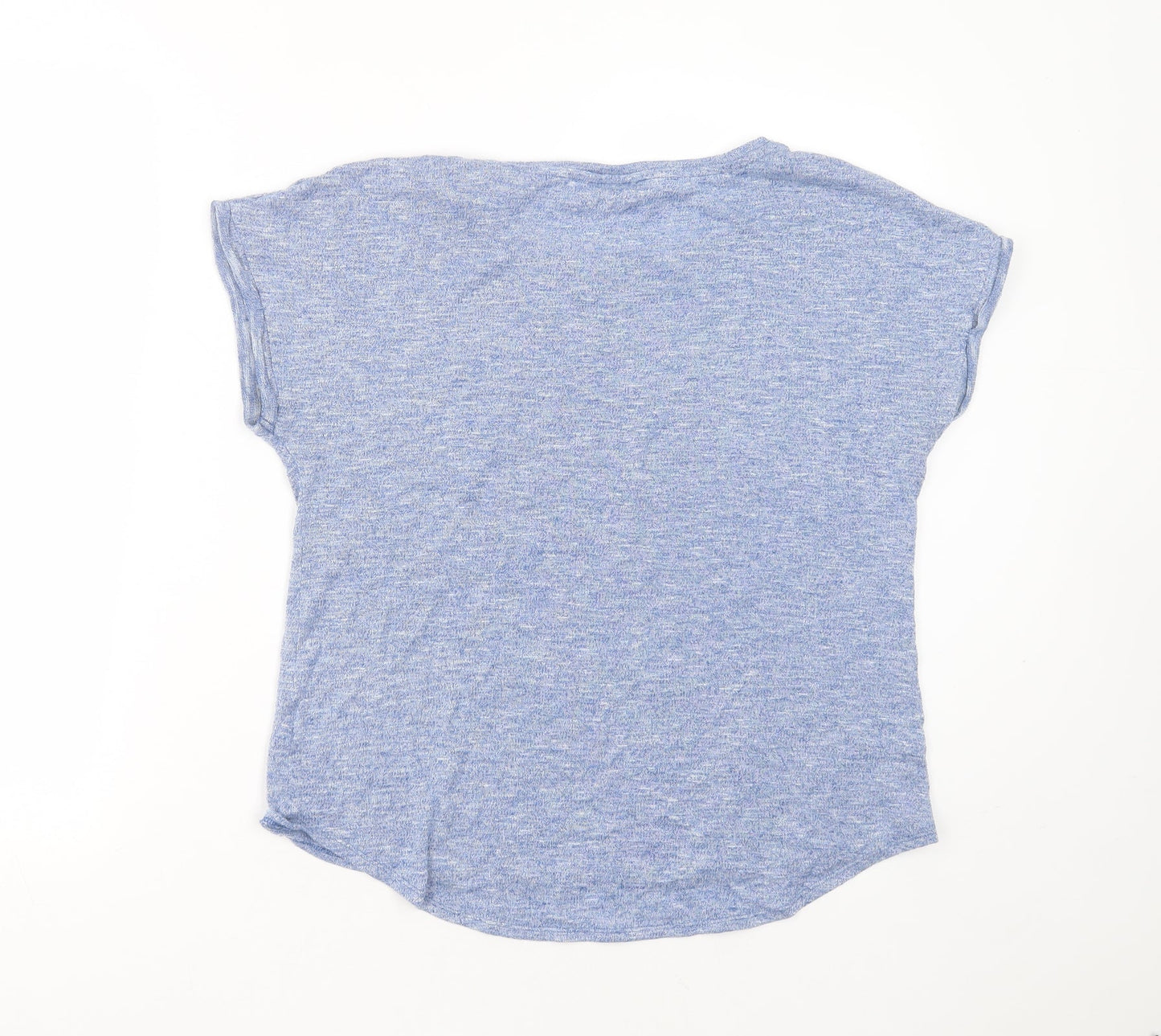 Papaya Womens Blue Round Neck  Viscose Pullover Jumper Size 14   - believe