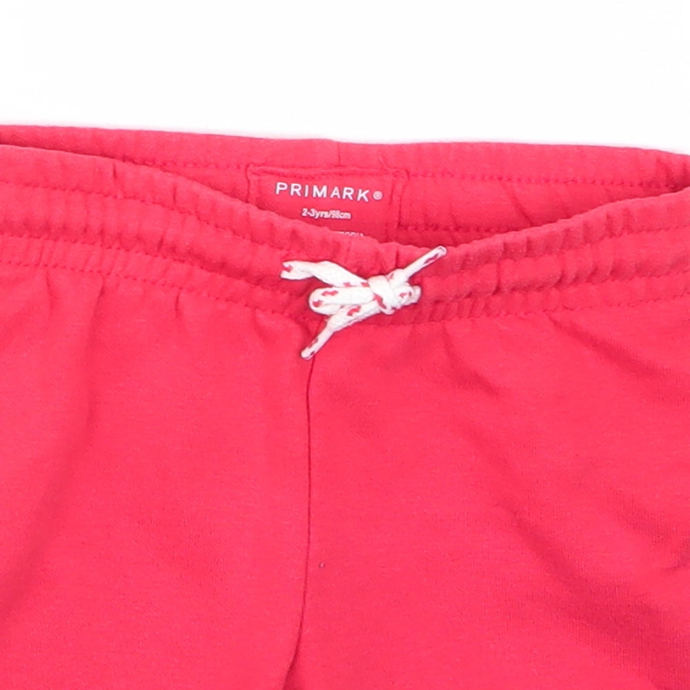 Primark Boys Red  Cotton Sweat Shorts Size 2 Years  Regular
