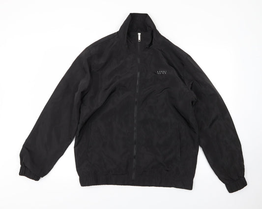 Boohoo MAN Mens Black   Bomber Jacket Coat Size S