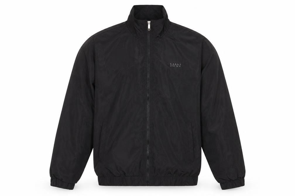 boohooMAN Mens Black Bomber Jacket Coat Size S