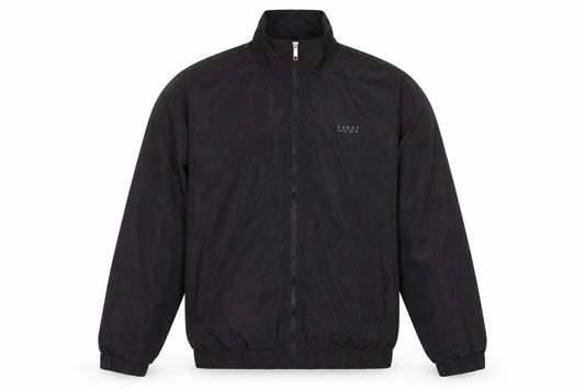 boohooMAN Mens Black Bomber Jacket Coat Size S
