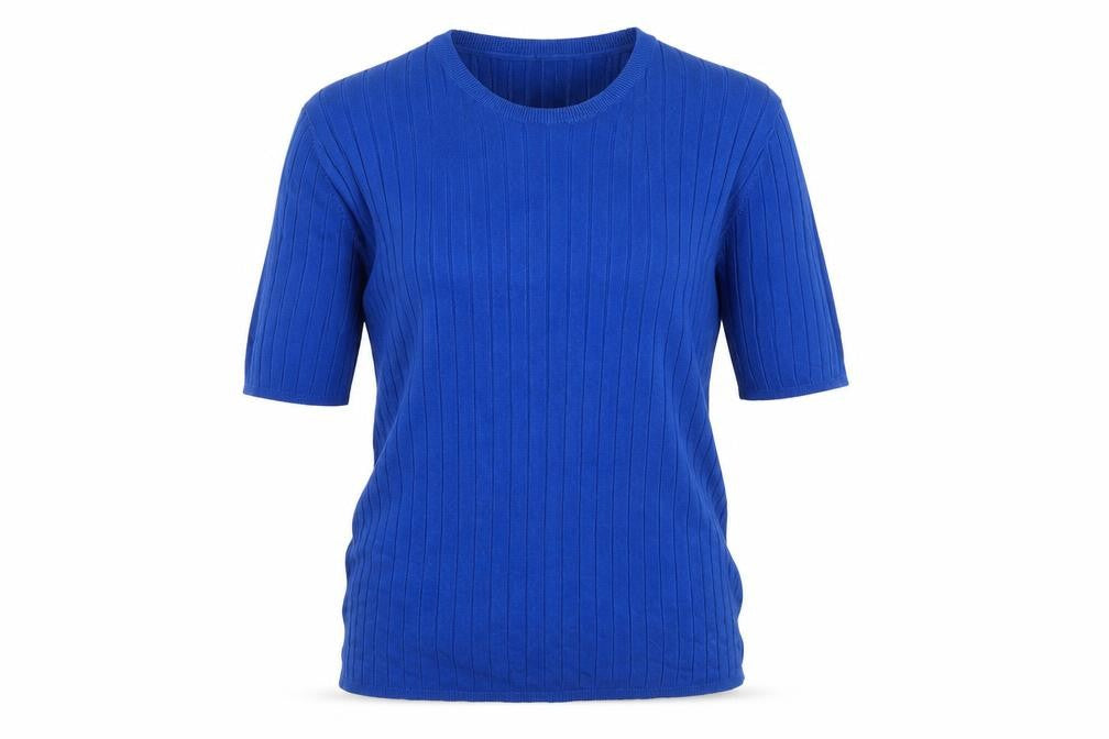 Marks & Spencer Womens Blue Round Neck  Viscose Pullover Jumper Size 16