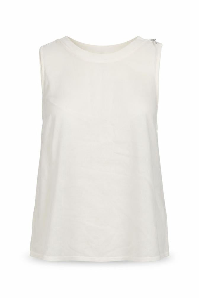 New Look Womens White  Polyester Basic Blouse Size 10 Round Neck