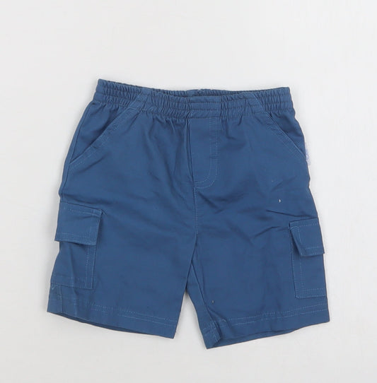 Mini Chic Baby Blue  Cotton Cropped Trousers Size 3-6 Months