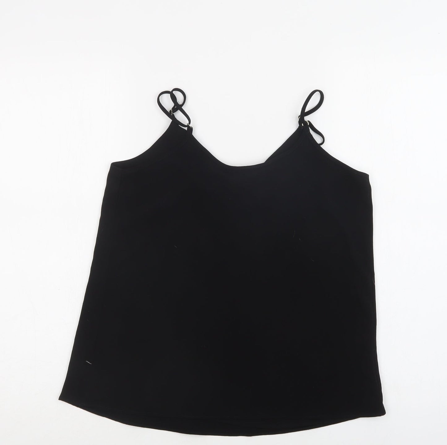 River Island Womens Black  Polyester Camisole Blouse Size 6 V-Neck