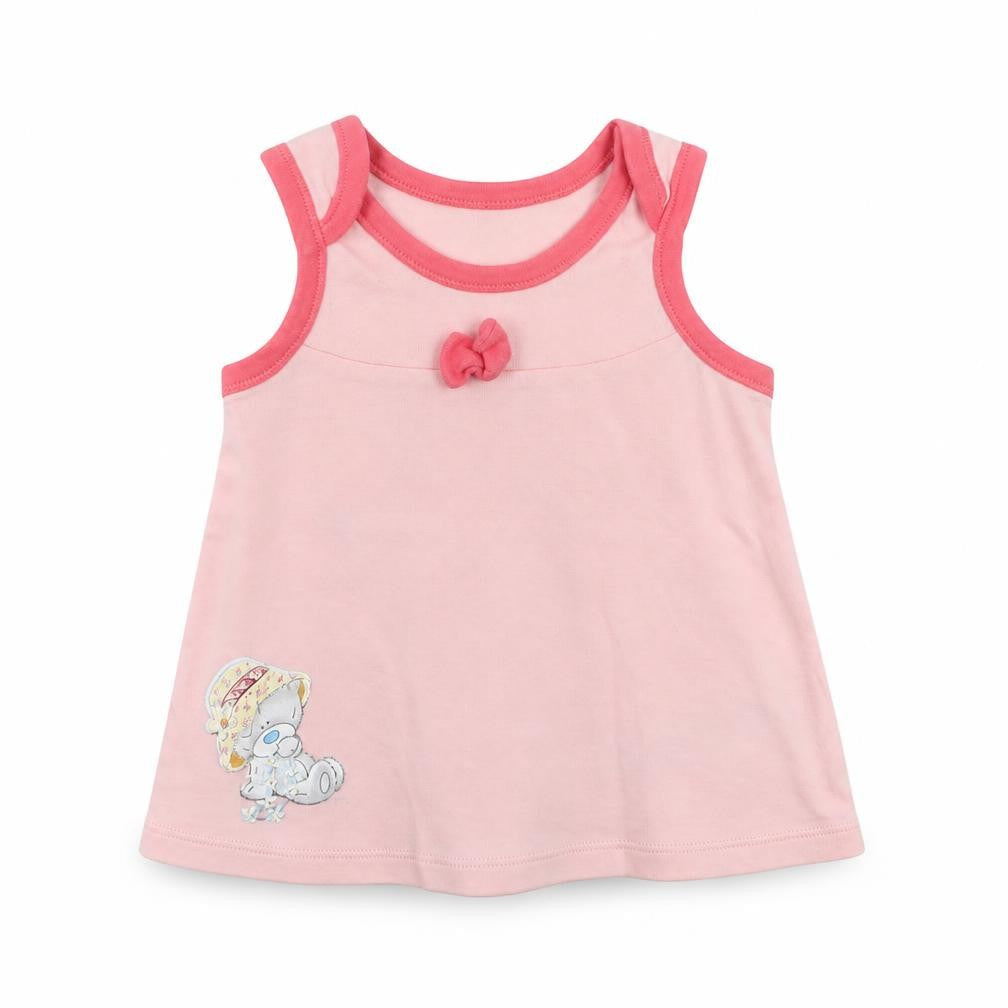 Marks & Spencer Baby Pink  Cotton A-Line  Size 0-3 Months  Crew Neck  - Teddy Bear