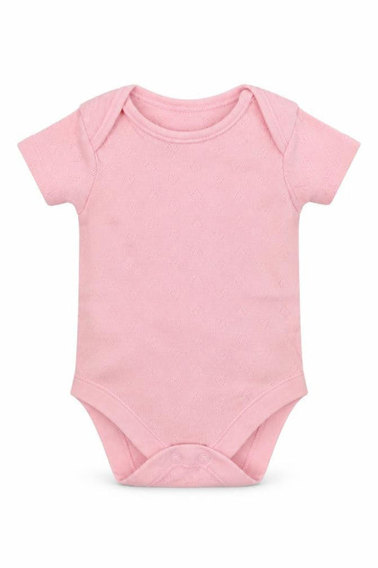 George Baby Pink  Cotton Romper One-Piece Size 0-3 Months  Snap