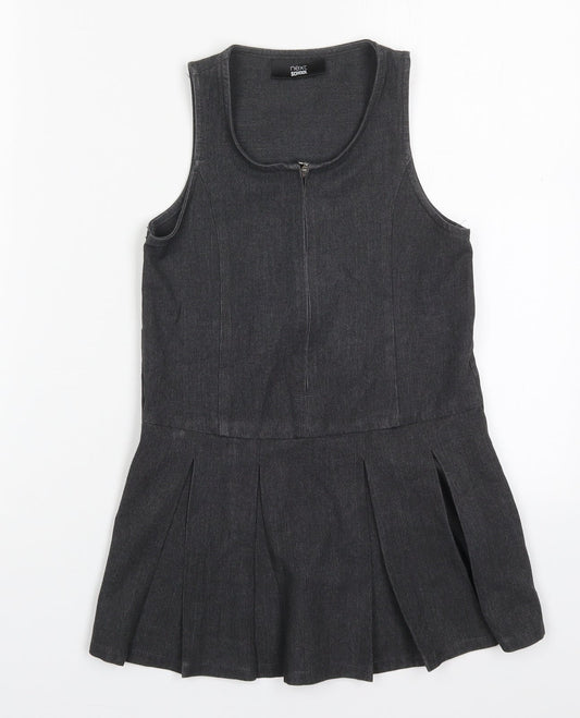 NEXT Girls Grey  Polyester A-Line  Size 5 Years  Round Neck Zip