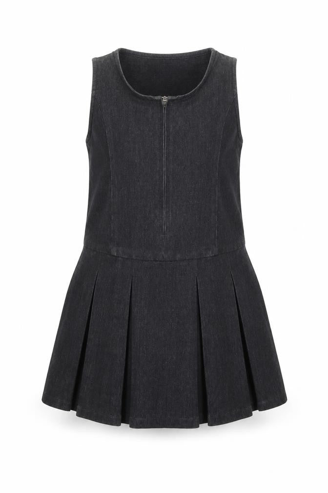 NEXT Girls Grey  Polyester A-Line  Size 5 Years  Round Neck Zip