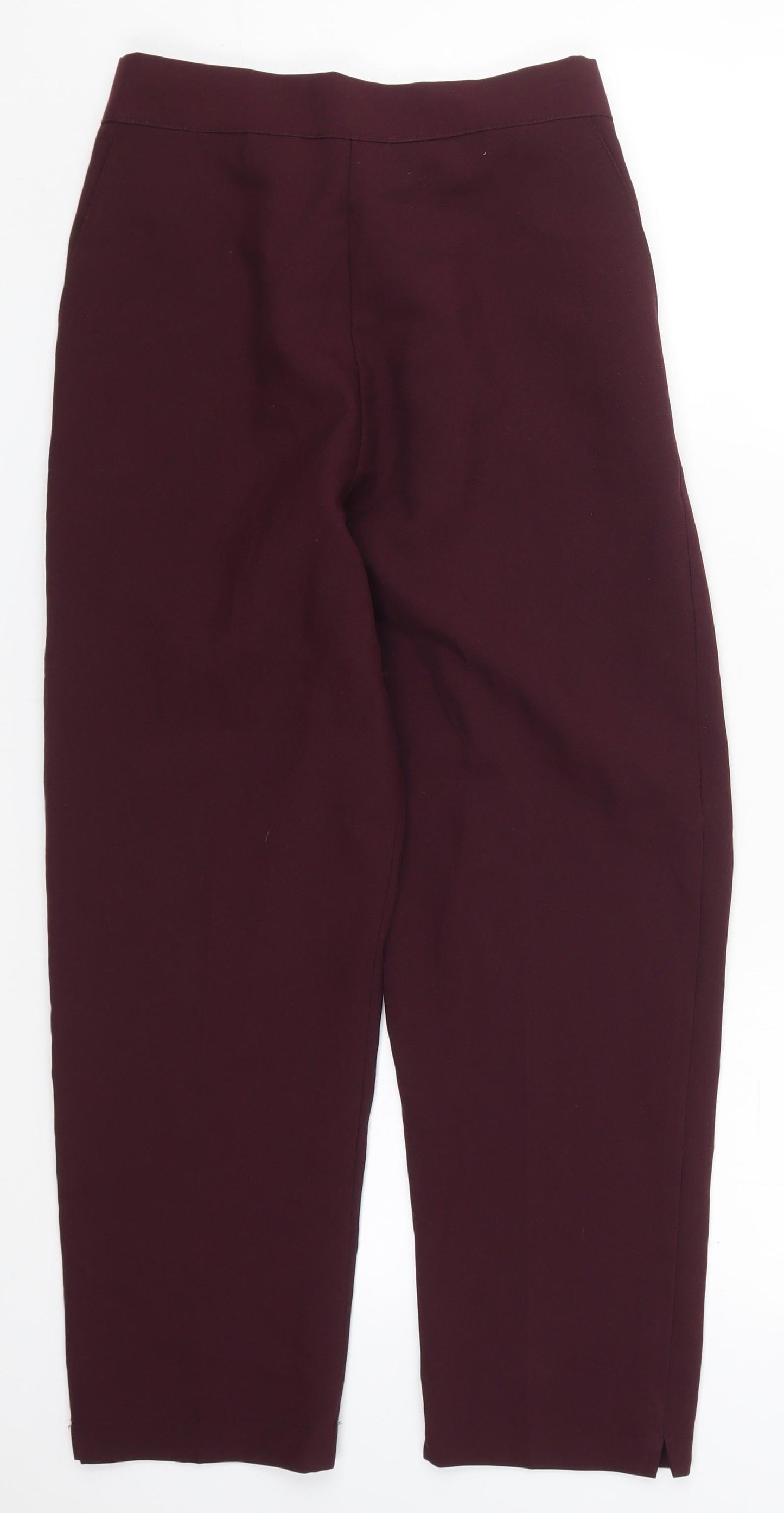 Preworn Womens Purple  Polyester Trousers  Size 14 L24 in Regular