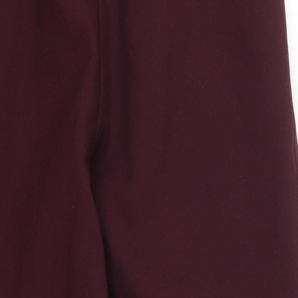 Preworn Womens Purple  Polyester Trousers  Size 14 L24 in Regular