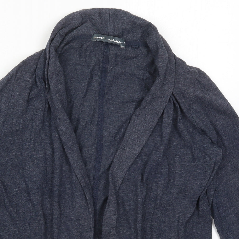 NEXT Womens Blue V-Neck  Cotton Cardigan Jumper Size 10