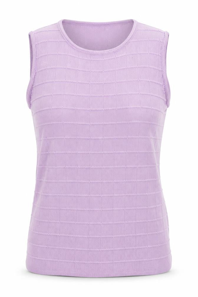 Precis Womens Purple  Viscose Basic Tank Size M Round Neck