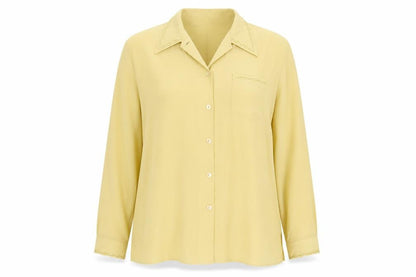 Bonmarché Womens Yellow Polyester Basic Button-Up Size 22 Collared