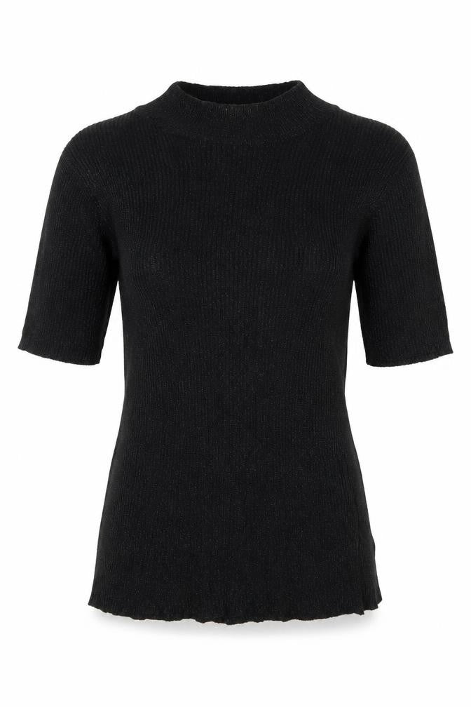 Opera Womens Black Round Neck  Viscose Pullover Jumper Size M