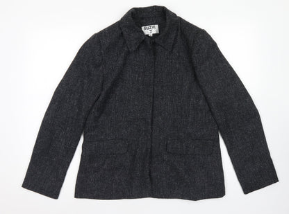 Suzie J Womens Grey   Jacket Blazer Size 16  Button