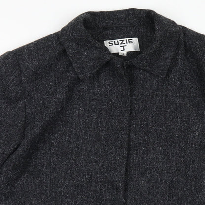Suzie J Womens Grey   Jacket Blazer Size 16  Button