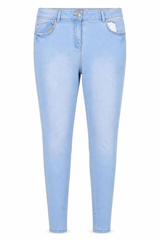 /Denim Womens Blue  Cotton Skinny Jeans Size 14 L29 in Regular Button