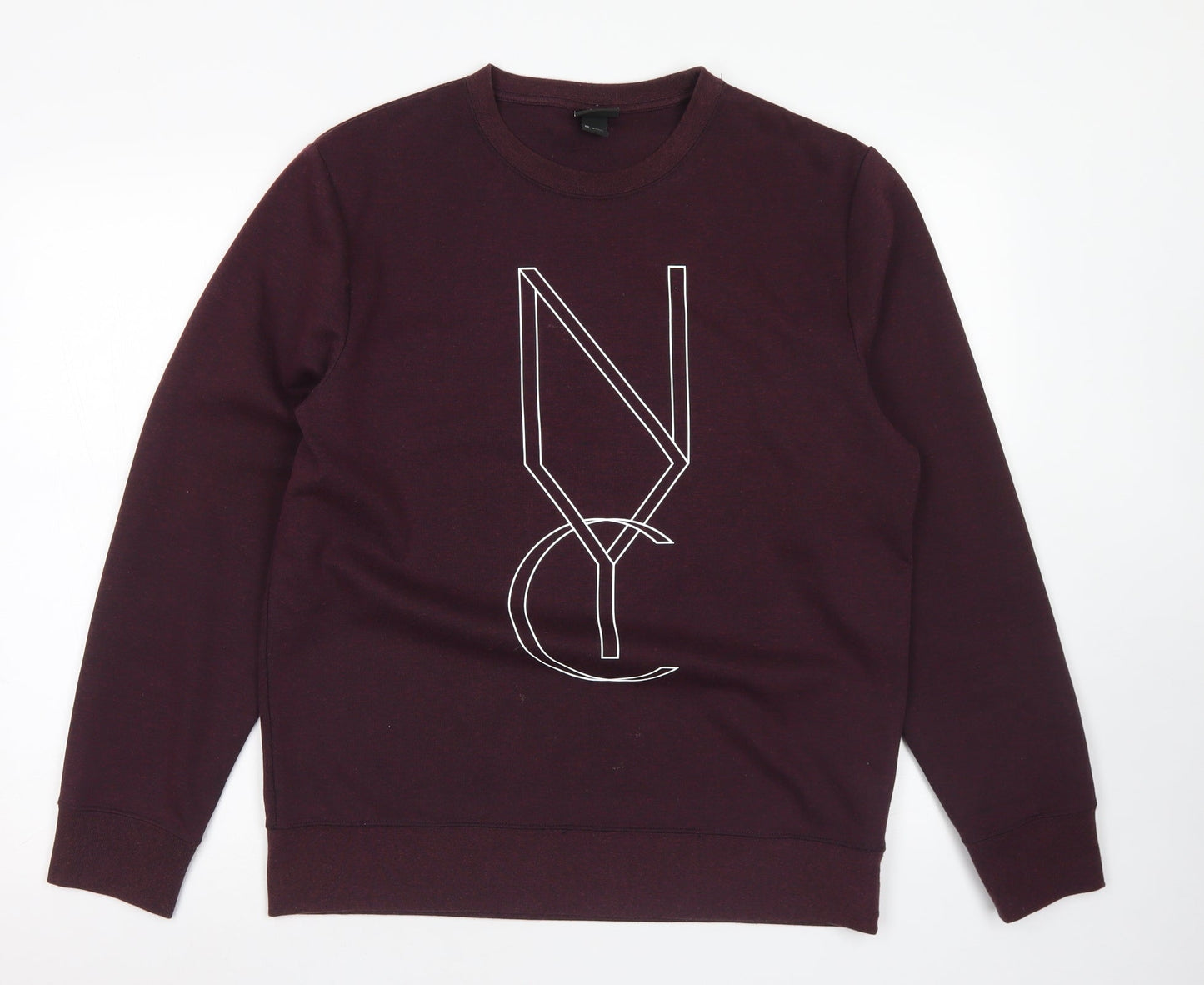 H&M Mens Purple  Polyester Pullover Sweatshirt Size M   - NYC