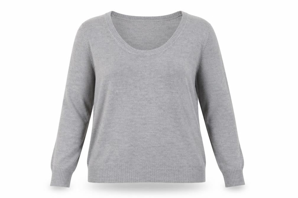 Papaya Womens Grey Scoop Neck  Acrylic Pullover Jumper Size 20