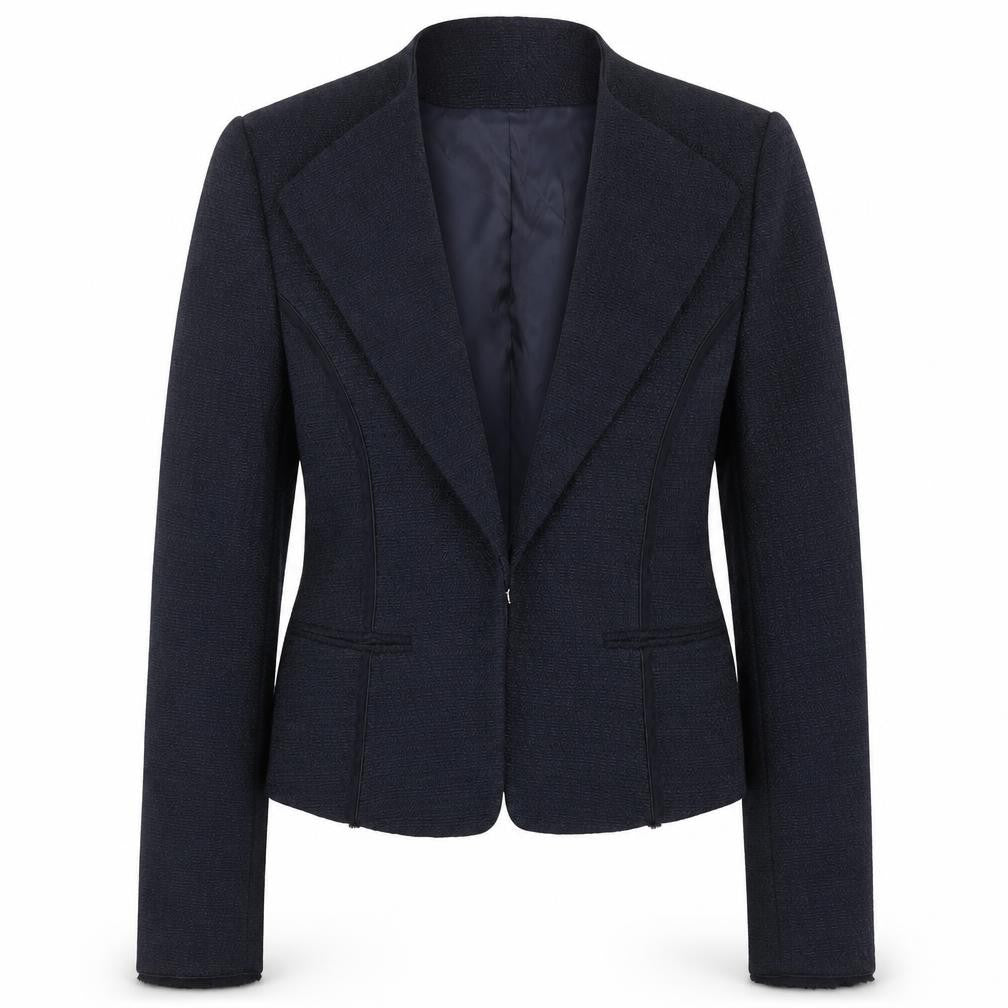 H&M Womens Blue  Polyester Jacket Blazer Size 8