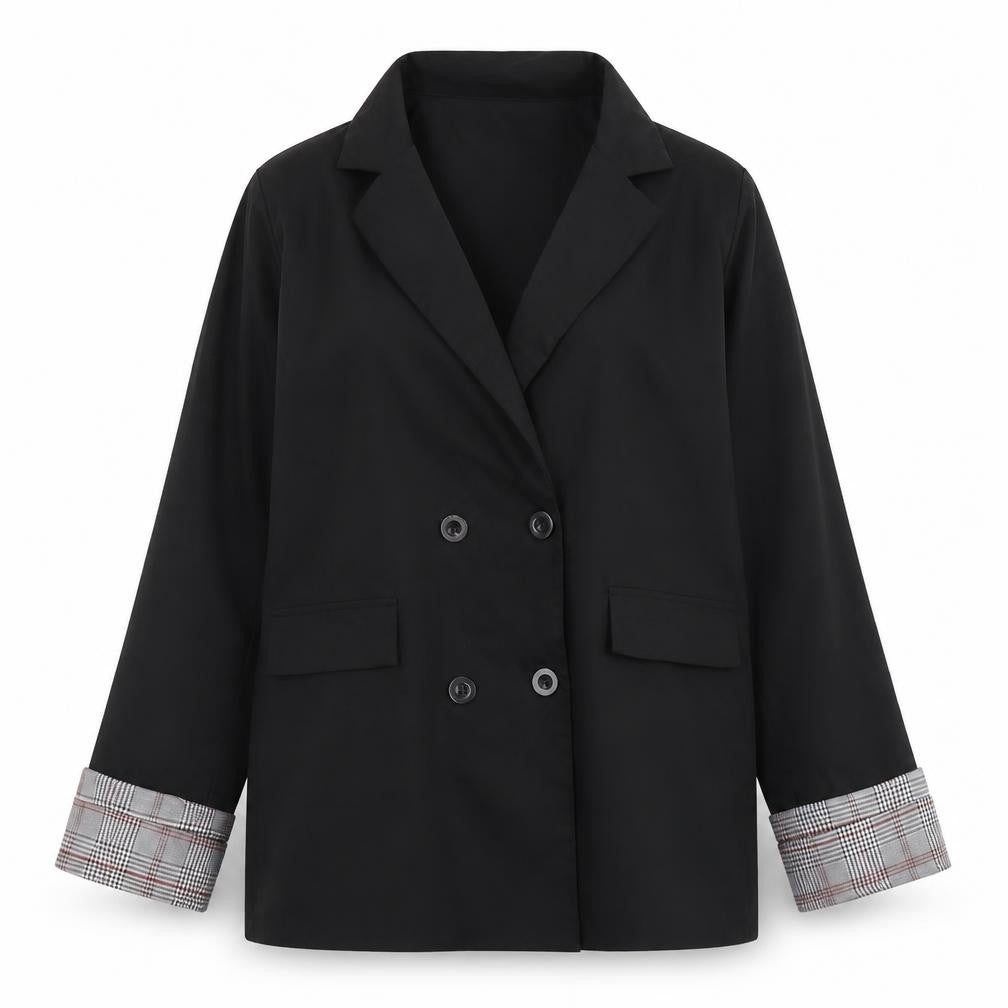 SheIn Womens Black  Polyester Jacket Blazer Size L