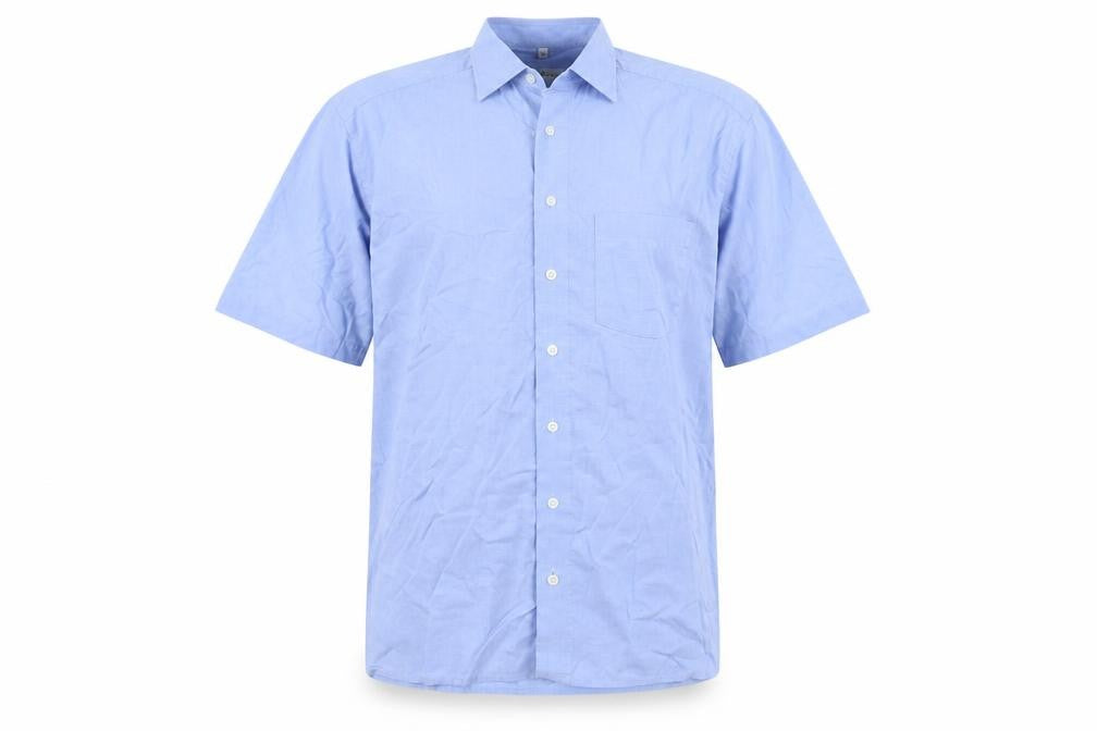 Royal Class Mens Blue  Cotton  Button-Up Size L Collared Button