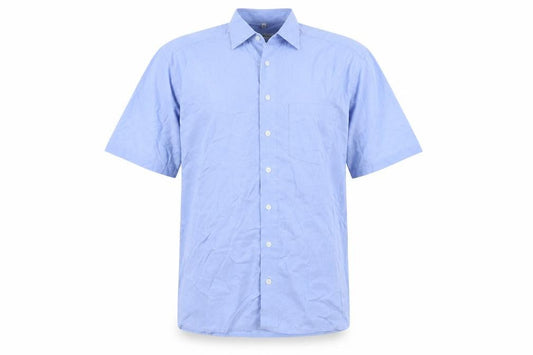 Royal Class Mens Blue  Cotton  Button-Up Size L Collared Button