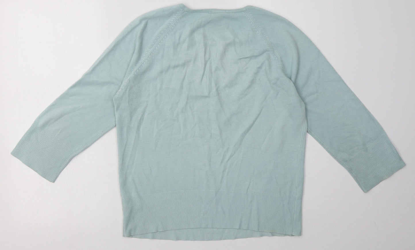 NEXT Womens Blue  Acrylic Pullover Sweatshirt Size 12  Pullover