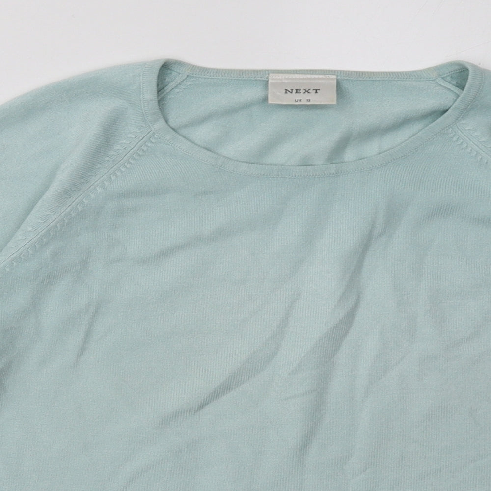 NEXT Womens Blue  Acrylic Pullover Sweatshirt Size 12  Pullover