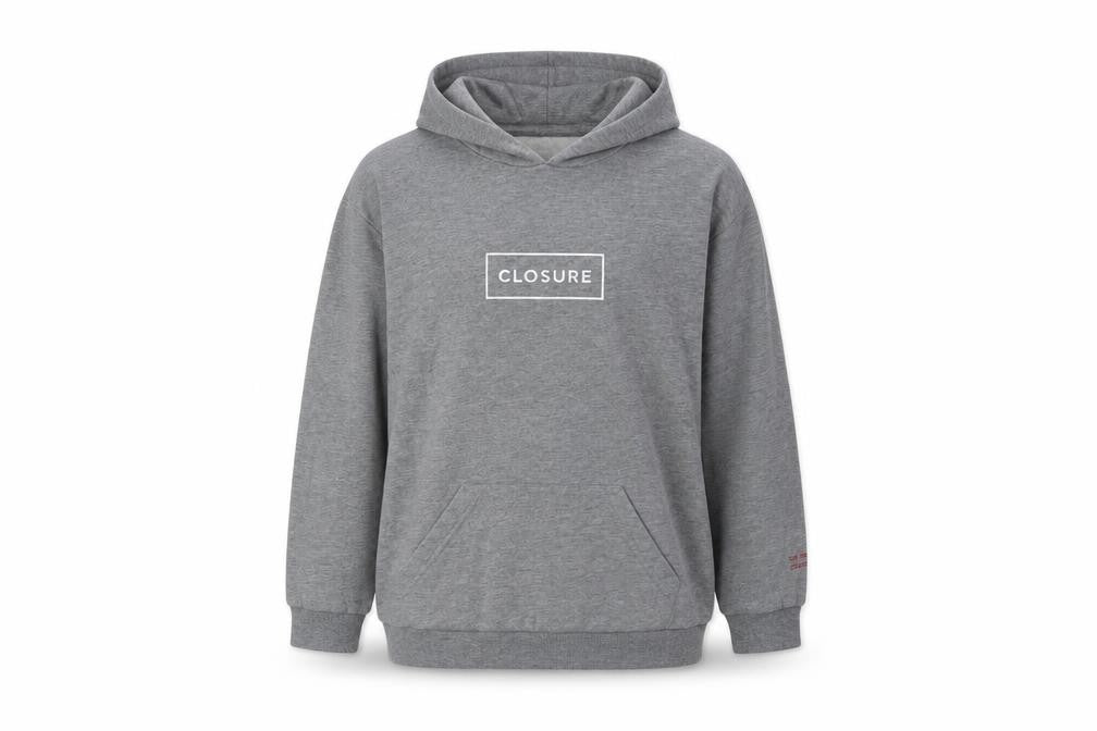 closure Womens Grey  Polyester Pullover Hoodie Size S  Pullover