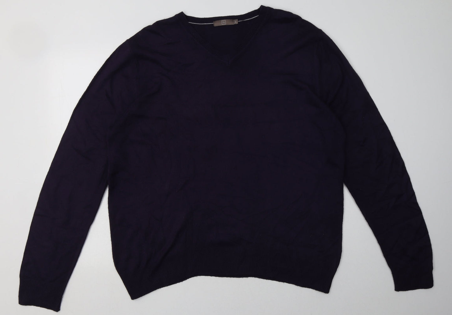 Sainsburys Mens Purple  Acrylic Pullover Sweatshirt Size L