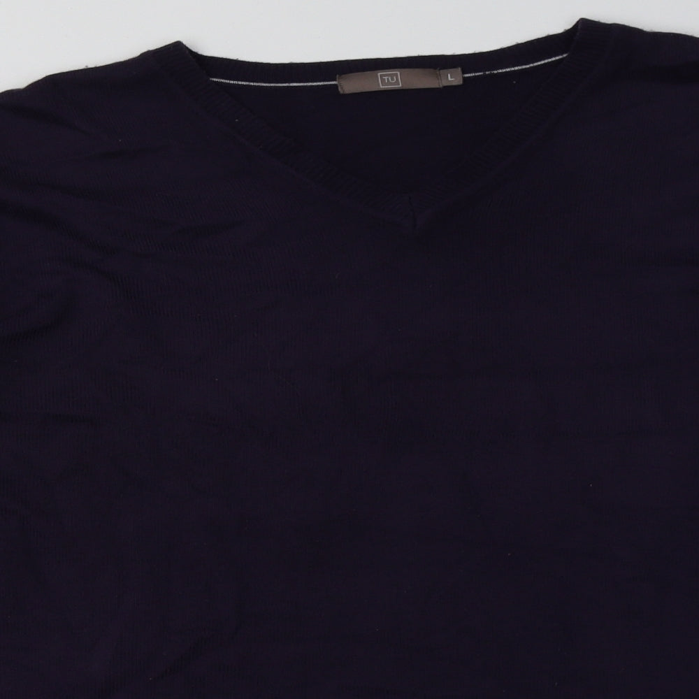 Sainsburys Mens Purple  Acrylic Pullover Sweatshirt Size L