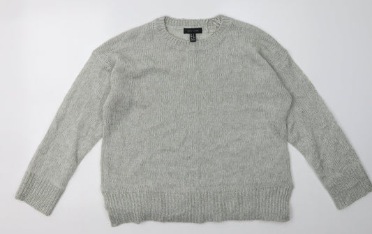 New Look Womens Grey  Acrylic Pullover Sweatshirt Size M  Pullover
