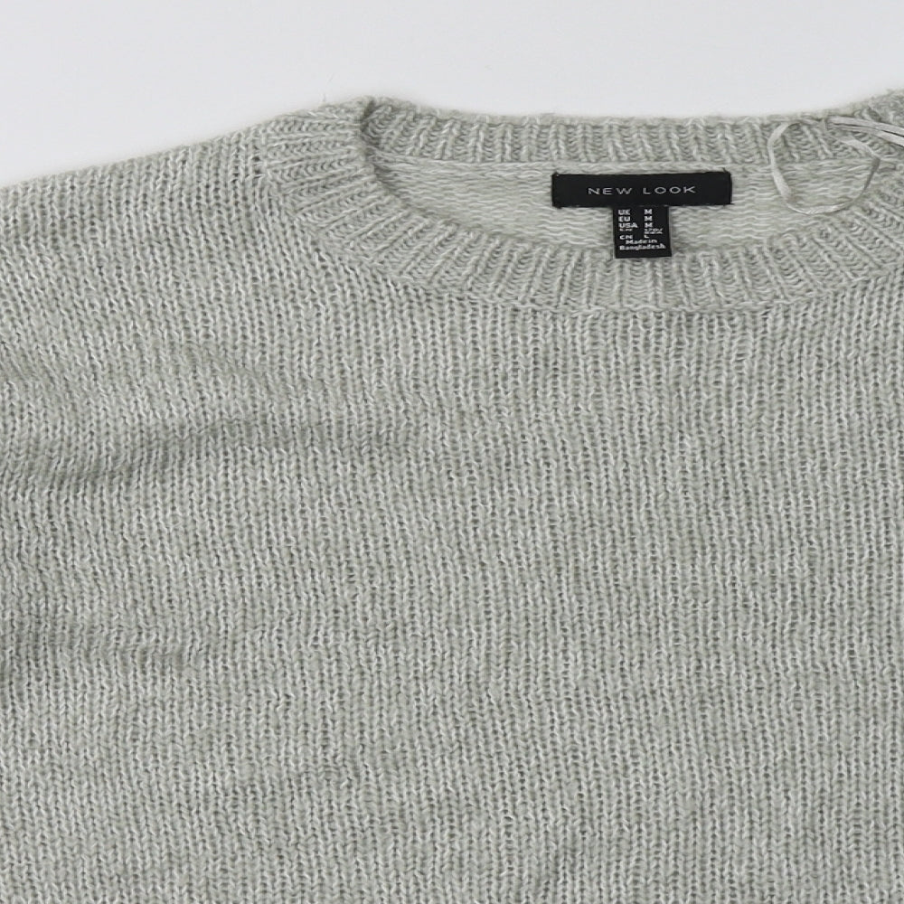 New Look Womens Grey  Acrylic Pullover Sweatshirt Size M  Pullover