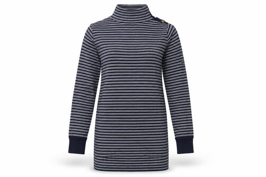 Aspen Womens Blue Striped Cotton Jumper Dress  Size M  Halter Pullover