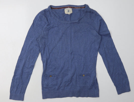 Debenhams Womens Blue  Cotton Pullover Sweatshirt Size 10  Pullover