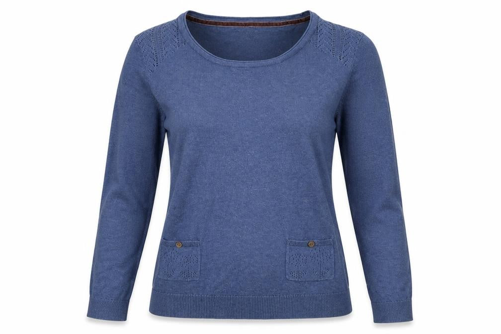 Debenhams Womens Blue  Cotton Pullover Sweatshirt Size 10  Pullover