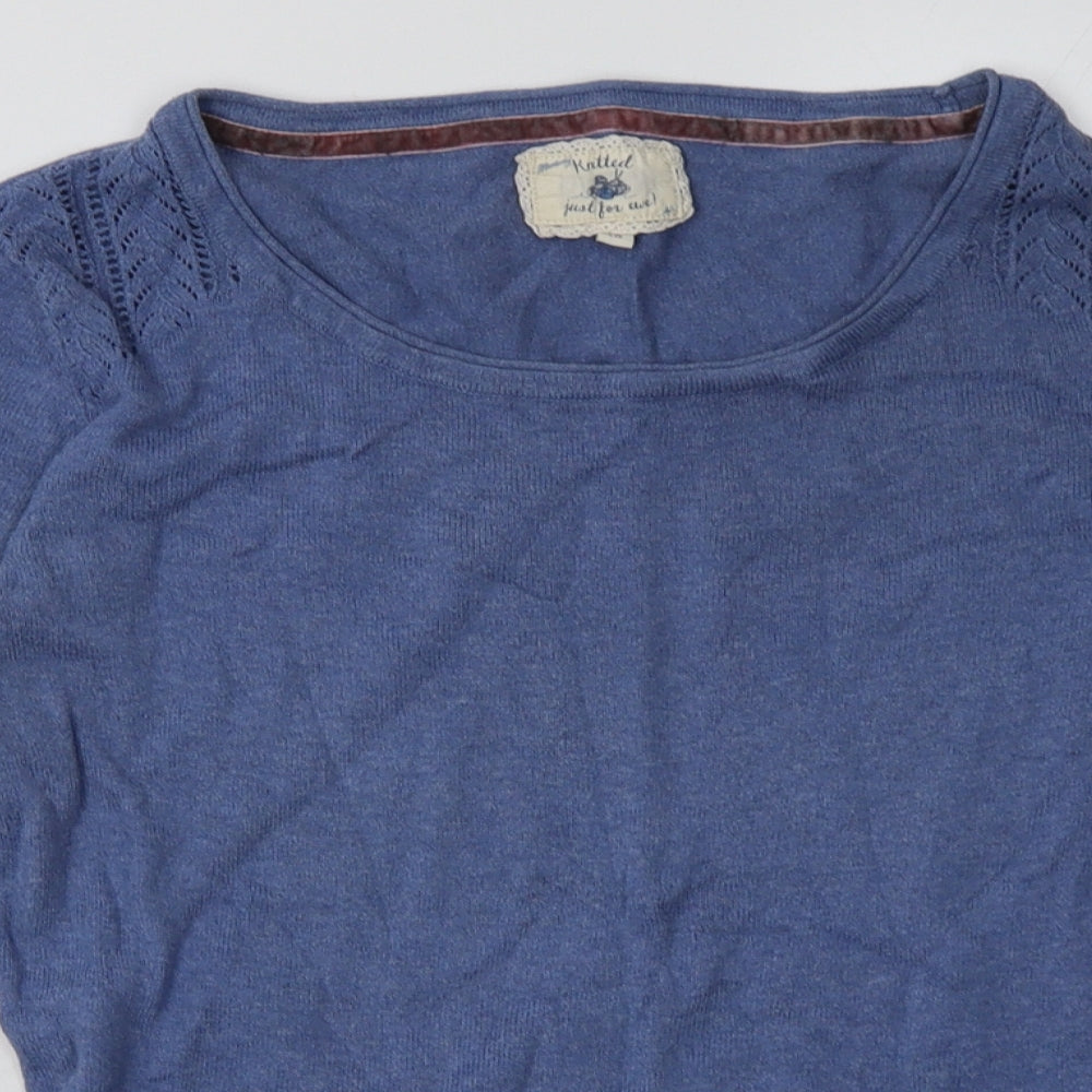 Debenhams Womens Blue  Cotton Pullover Sweatshirt Size 10  Pullover